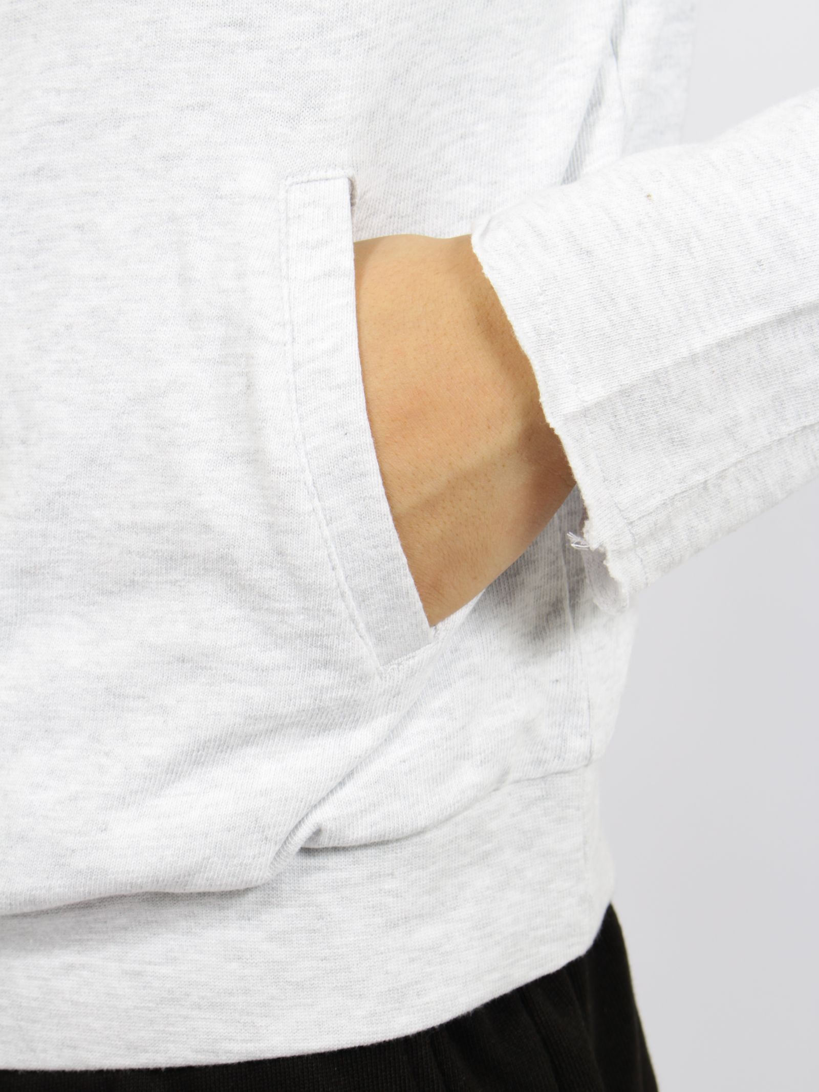 ライトウェイト クロップド ジップアップ フーディー パーカー / LIGHTWEIGHT CROPPED  ZIP UP / HEATHER GREY(グレー)
