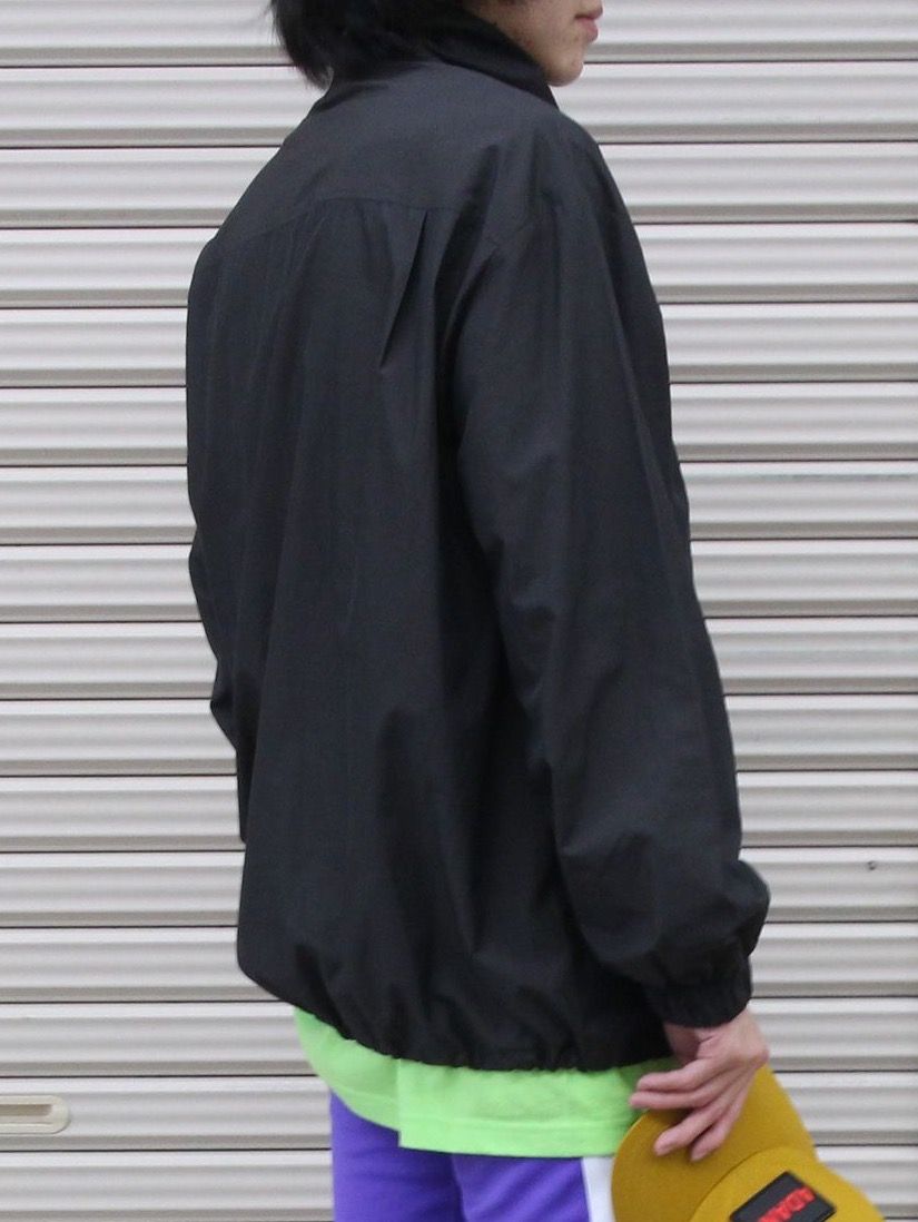 ハーフジッププルオーバー / NYLON HALF ZIP PULLOVER / ブラック