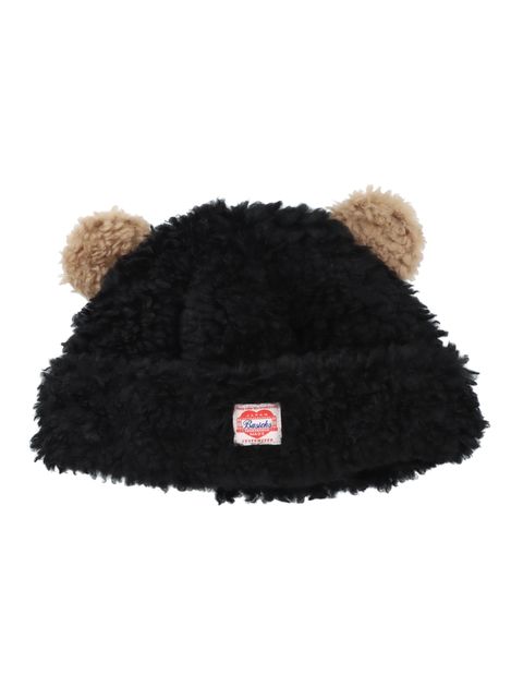 【25AW】ベアー ビーニー 帽子 / BEAR BEANIE / ブラック×ブラウン