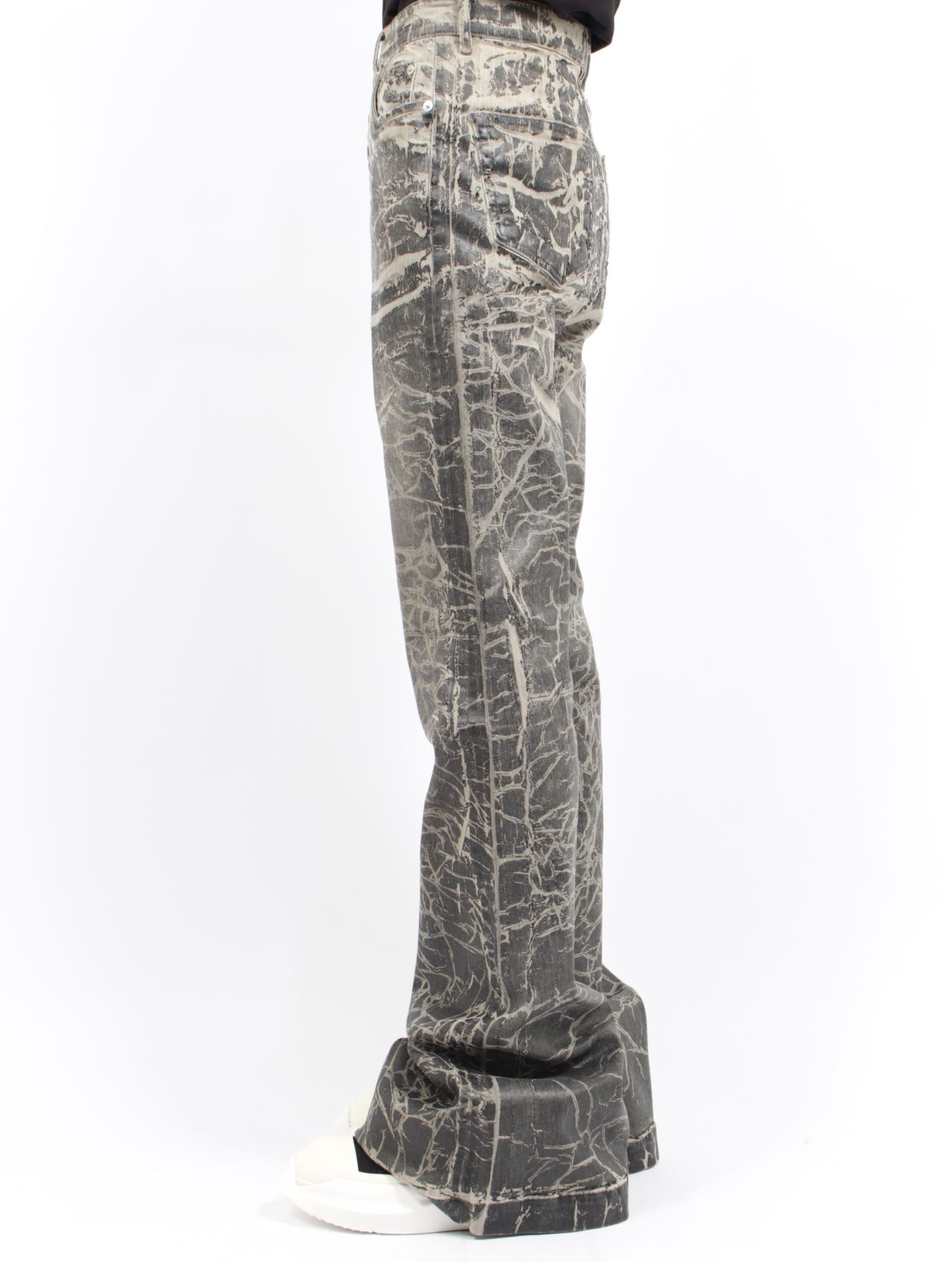 【Rick Owens】ダーティーボランコーティング フレアパンツ RICK OWENS DRKSHDW - 【25AW】ボラン ブーツカット デニム