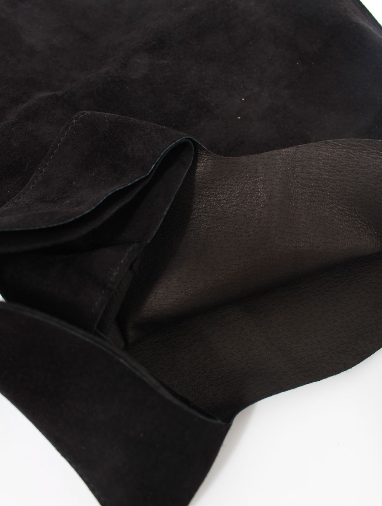 【25AW】ピッグレザー トートバッグ ショッピングバッグ 豚皮 本革 鞄 カバン  / LEATHER TOTE BAG / ブラック