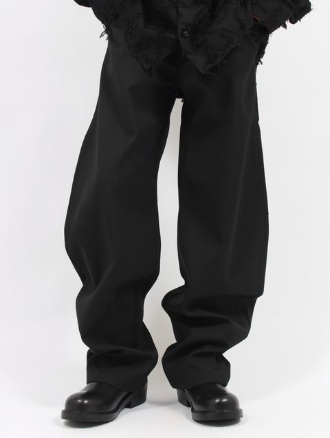 【25AW】 オクタイ トラウザー ワイド スラックス パンツ / OKTAI TROUSER / スターディブラック