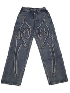 【25AW】トライバル デニム パンツ TRIBLE DENIM PANTS / ブルー