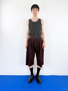 【26SS】 カバード デニム ショート トラウザー / COVERD DENIM SHORT TROUSERS / ブラウン