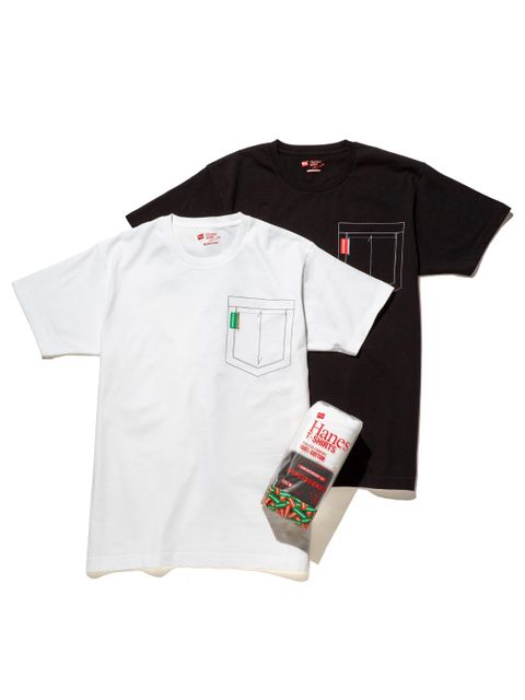 【ヘインズ コラボ】2パック Tシャツ / Hanes × MINDSEEKER 2P JAPAN FIT CREW NECK T-SHIRTS / ホワイト ・ ブラック