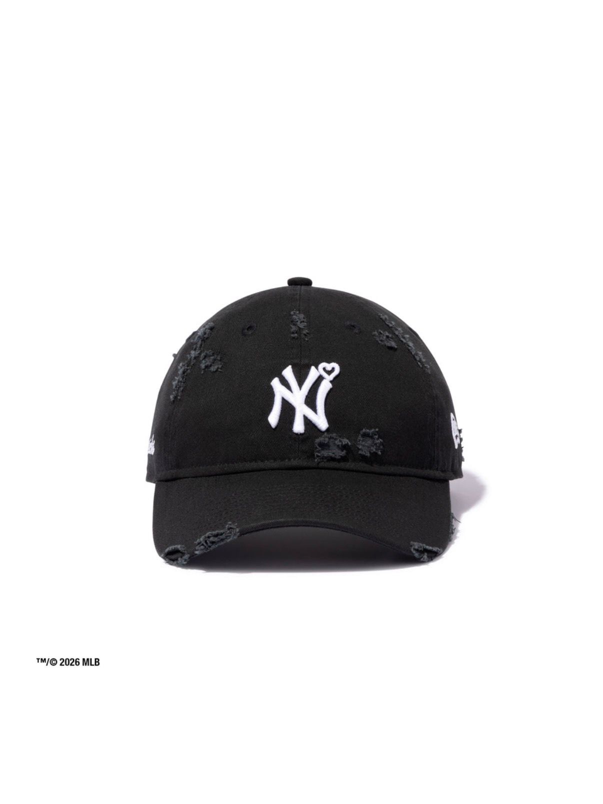 【26SS】ニューエラ コラボ ダメージ ヤンキース キャップ / × NEWERA YANKEES CAP / ダメージブラック