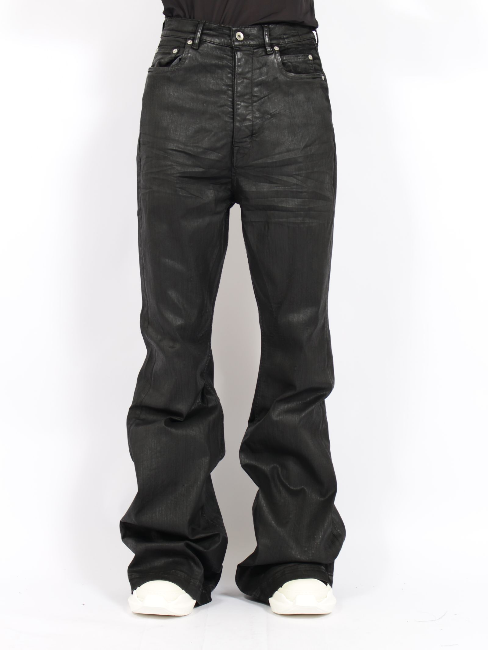 【26AW】ボラン ブーツカット コーティング加工 フレア デニム パンツ / BOLAN BOOTCUT / ブラック