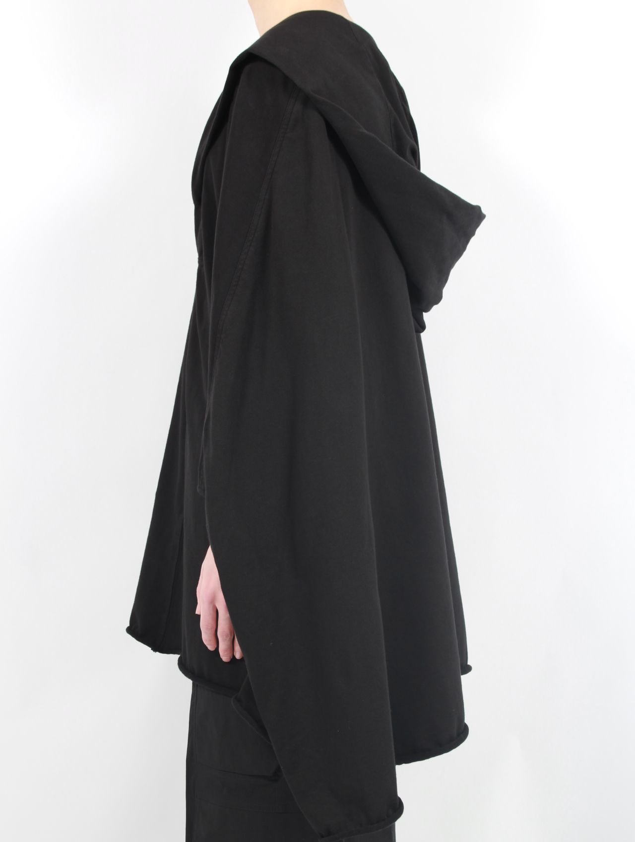 【25SS】フーデッド カフタン ドレス / HOODED KAFTAN / ブラック