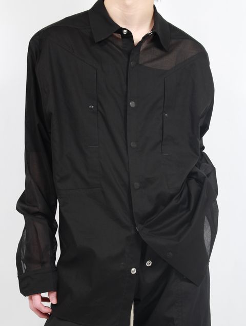 【25SS】ジャンボ フォグポケット アウターシャツ 長袖 / JUMBO FOGPOCKET OUTERSHIRT / ブラック