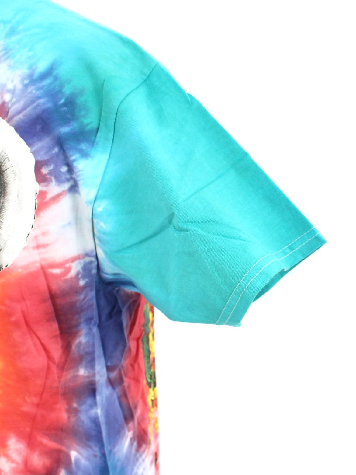 バックプリントワールドスマイル タイダイTシャツ / TRAVIS SCOTT ASTROWORLD SMILY TEE / グリーン × マルチカラー