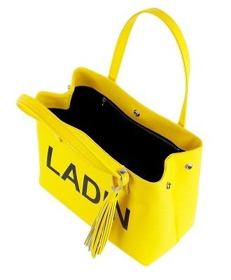 LADIN 黄色 トートバッグ 付属ポーチ付き LADIN 黄色 トートバッグ 付属ポーチ付き