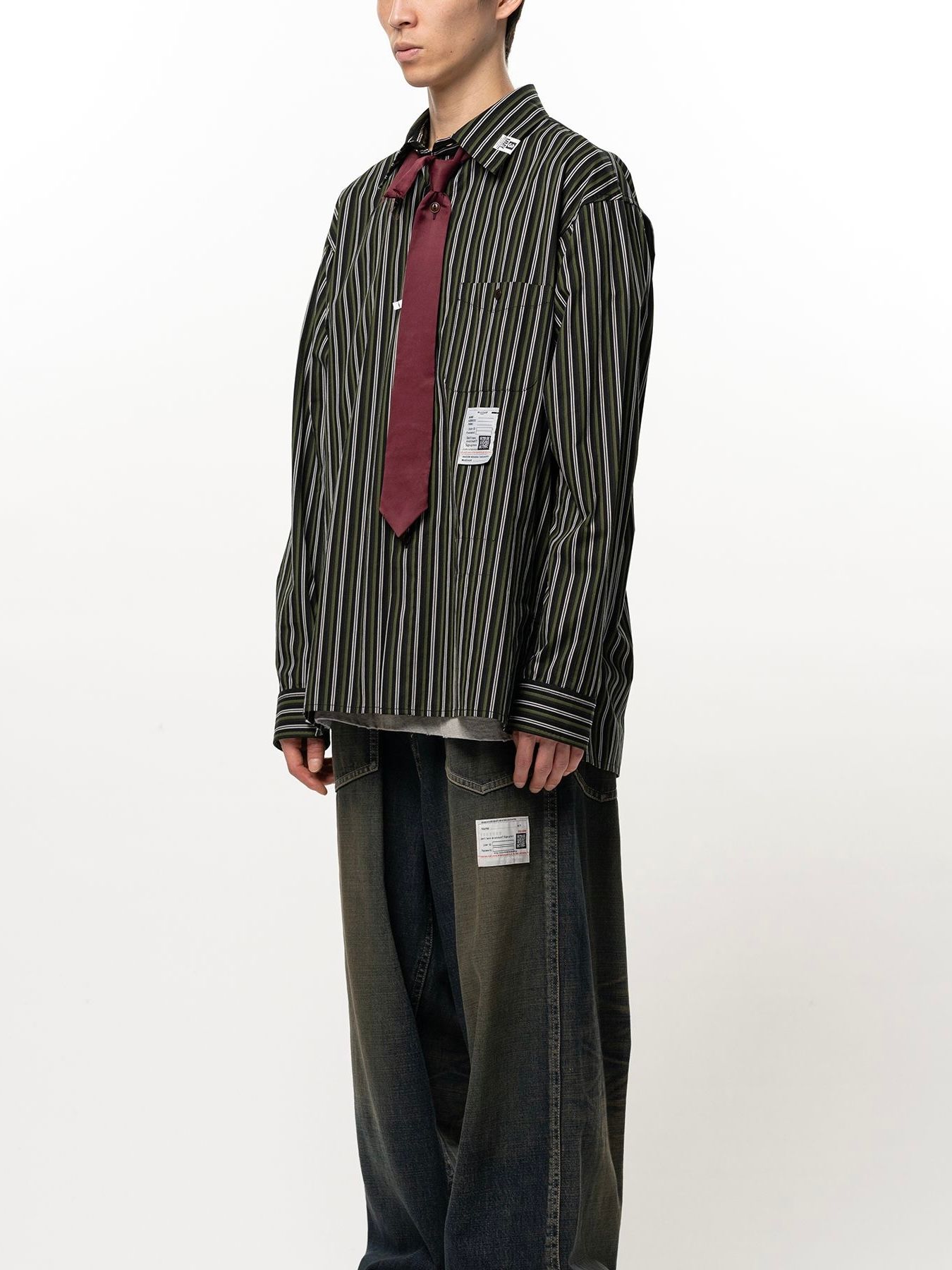 【26AW】アタッチド タイ ロングスリーブ シャツ / ATTACHED TIE L/S SHIRTS / ブラック