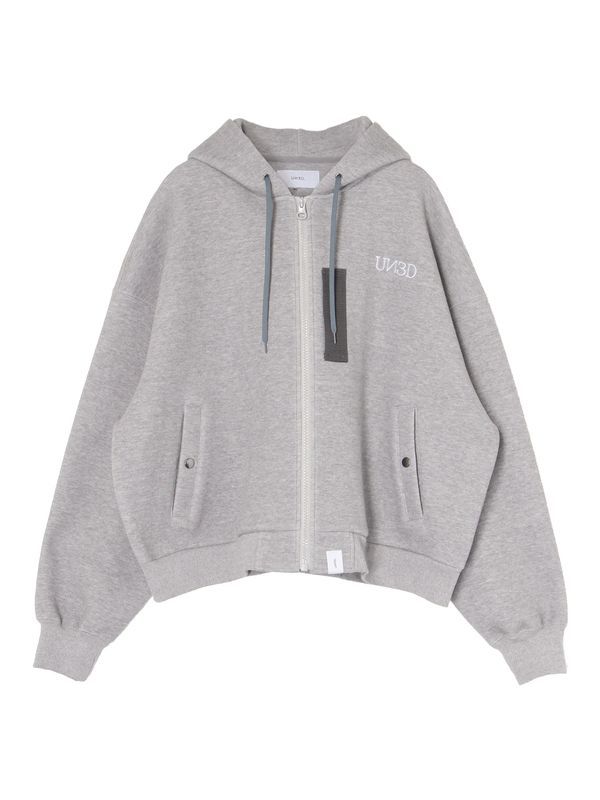 【26AW】 ミリタリー ジップ フーディー / MILITARY ZIP HOODIE / グレー
