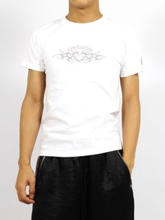 【26SS】ストーン デコレート ハート トライバル ミニ Tシャツ / STONE DECORATED HEART TRIBAL MINI T-SHIRT / ホワイト