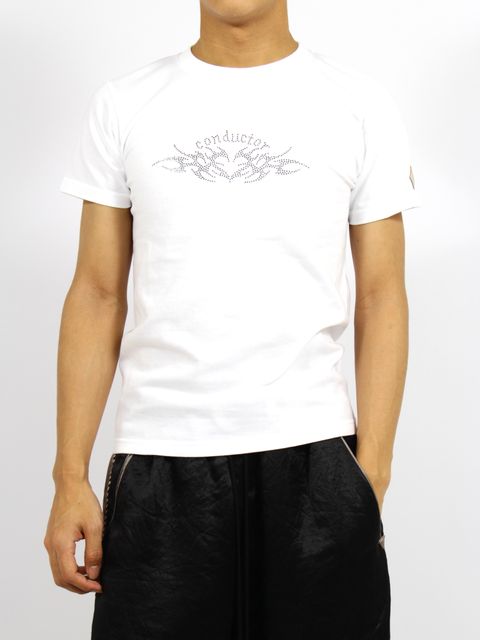 【26SS】ストーン デコレート ハート トライバル ミニ Tシャツ / STONE DECORATED HEART TRIBAL MINI T-SHIRT / ホワイト