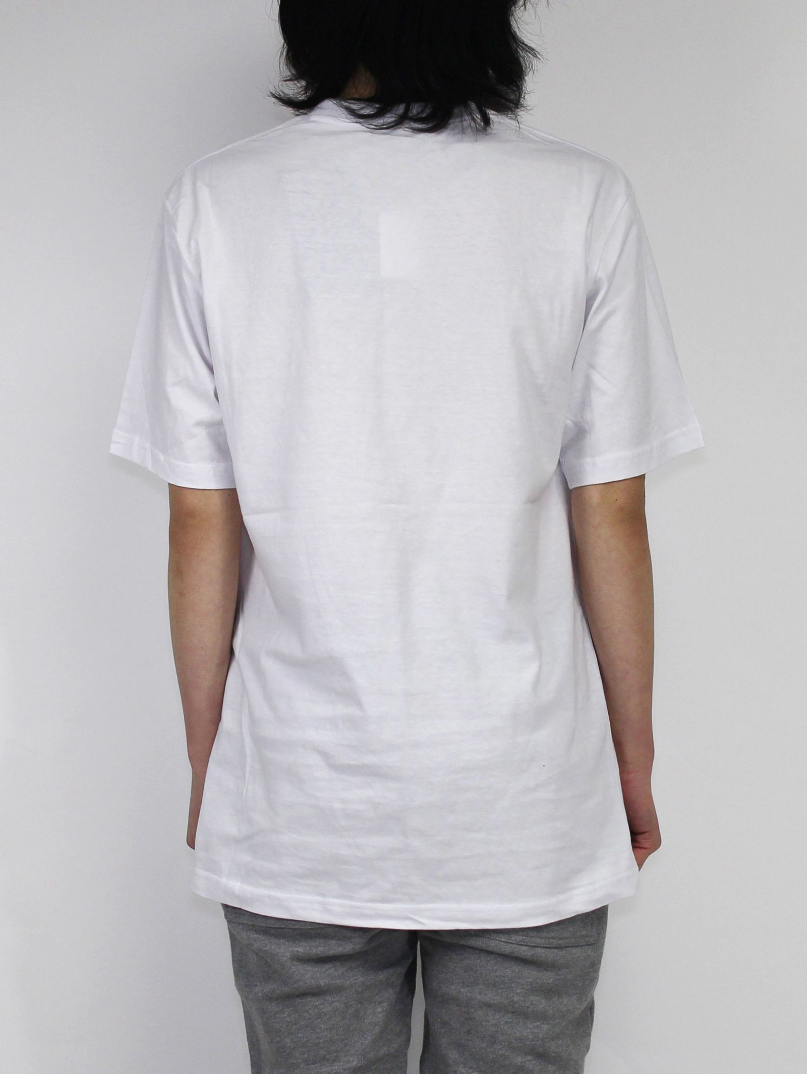 刺繍ロゴ Tシャツ / WHITE T-SHIRT WITH MULTICOLOR LOGO / ホワイト × マルチ