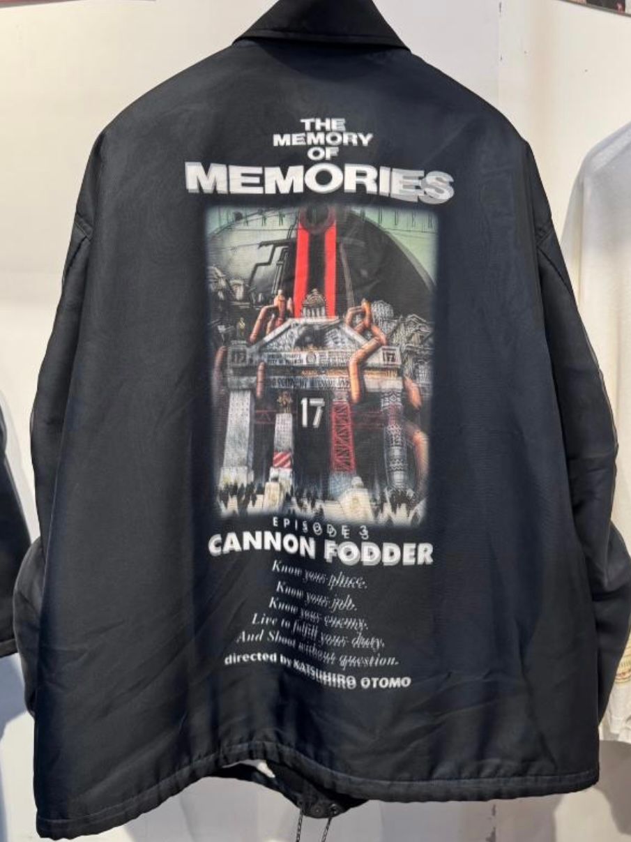 【26SS】"メモリーズ" 大友克洋 コーチ ジャケット / MEMORIES Holom Coach Jacket / ブラック(CANNON FODDER)