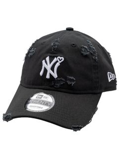 【26SS】ニューエラ コラボ ダメージ ヤンキース キャップ / × NEWERA YANKEES CAP / ダメージブラック