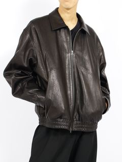 【25AW】ラムスキン レザー ユーティリティ ブルゾン / LAMBSKIN UTILITY BLOUSON / ブラック