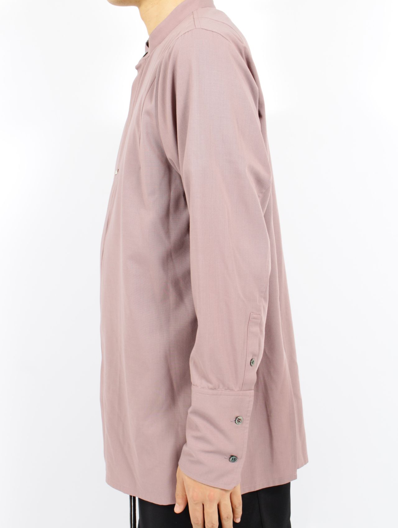 【24AW】スリット バンド カラー シャツ / SLIT BAND COLLAR SHIRT / アズキ