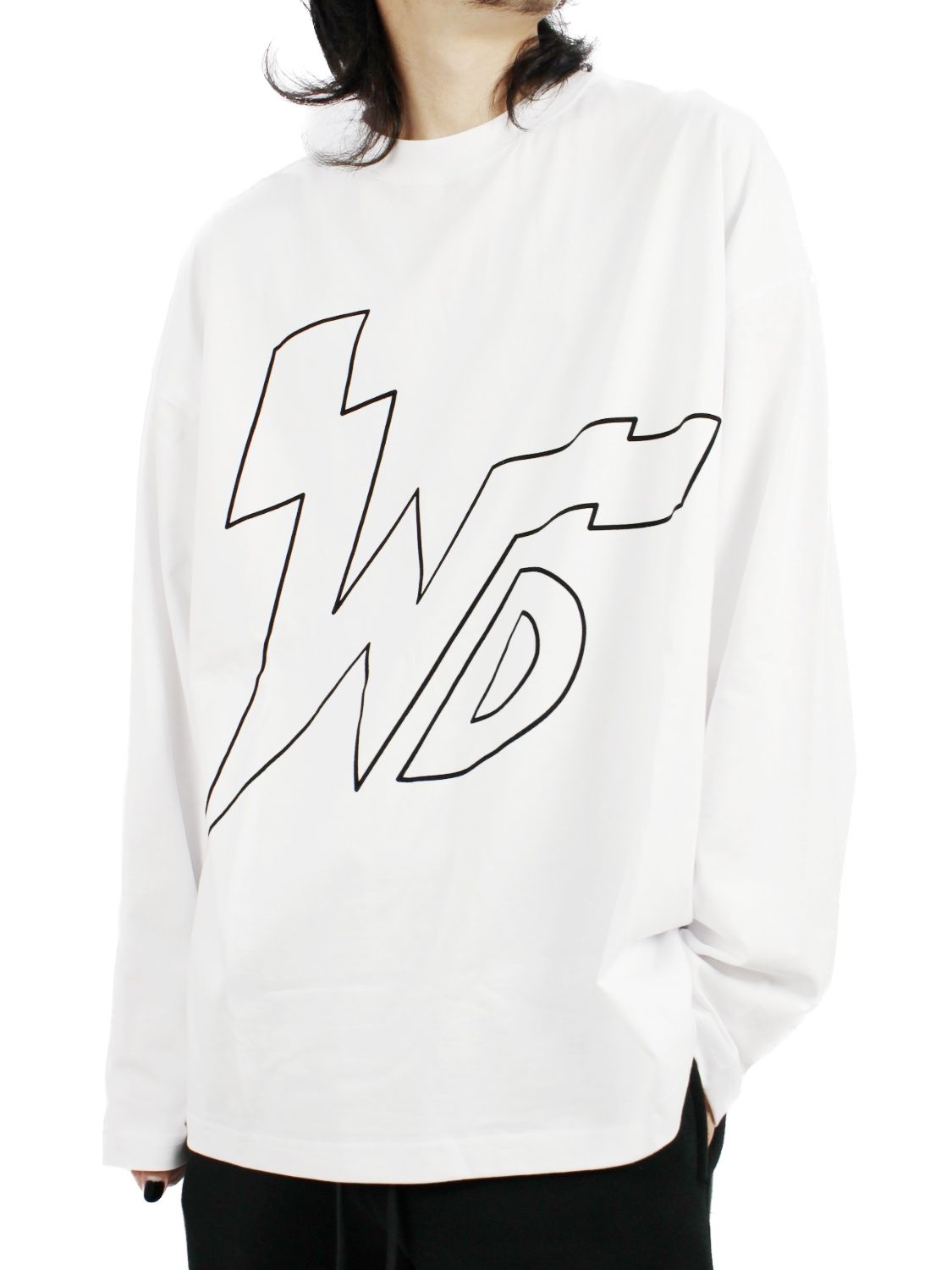 WE11DONE - 【22AW】サンダー WDロゴ ロングスリーブ Tシャツ