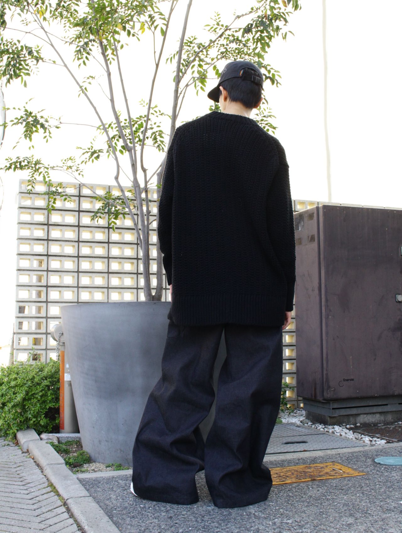 【25AW】シルク ウール ハイゲージ ニット / SILK WOOL KNIT / ブラック