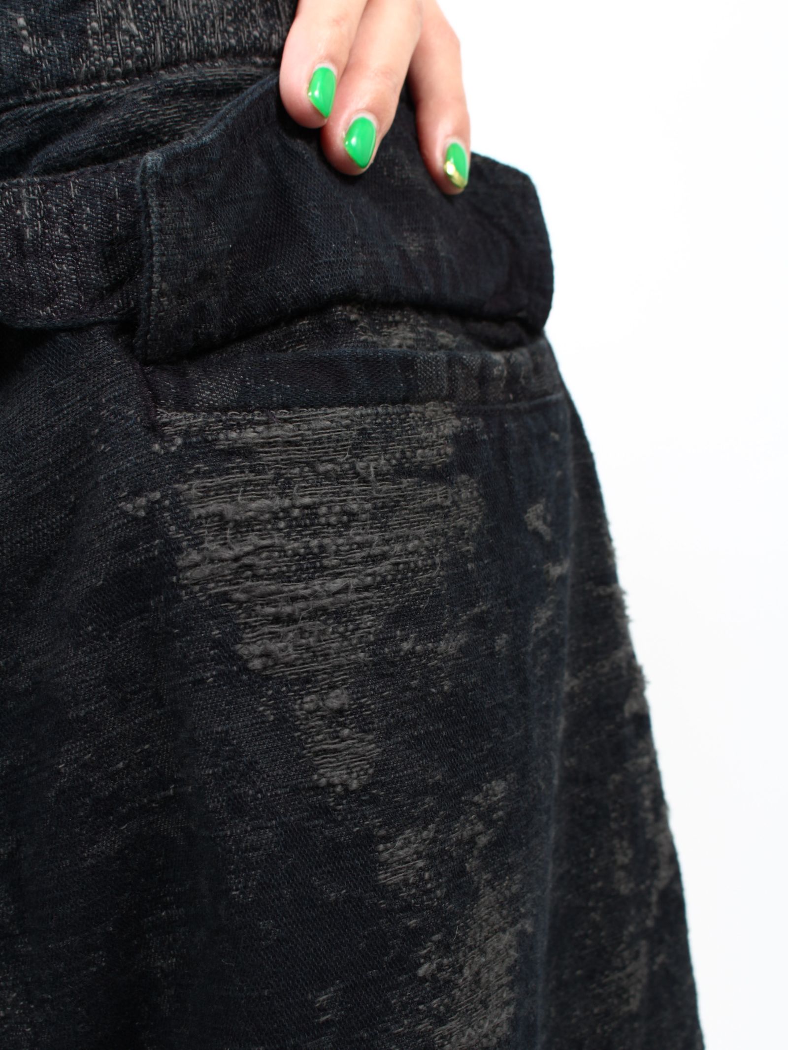 【25SS】デニム ワイド スラックス / DENIM WIDE SLACKS / ダークネイビー