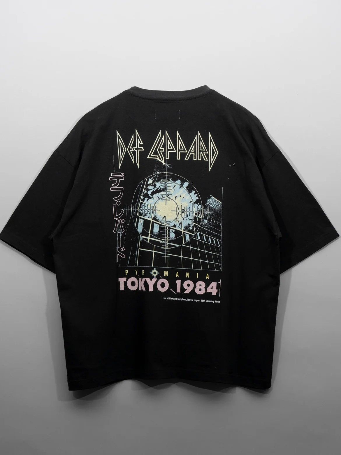 デフ レパード オーバーサイズ Tシャツ / DEF LEPPARD PRIME-OVER CREW NECK T-SHIRT #3 / ブラック