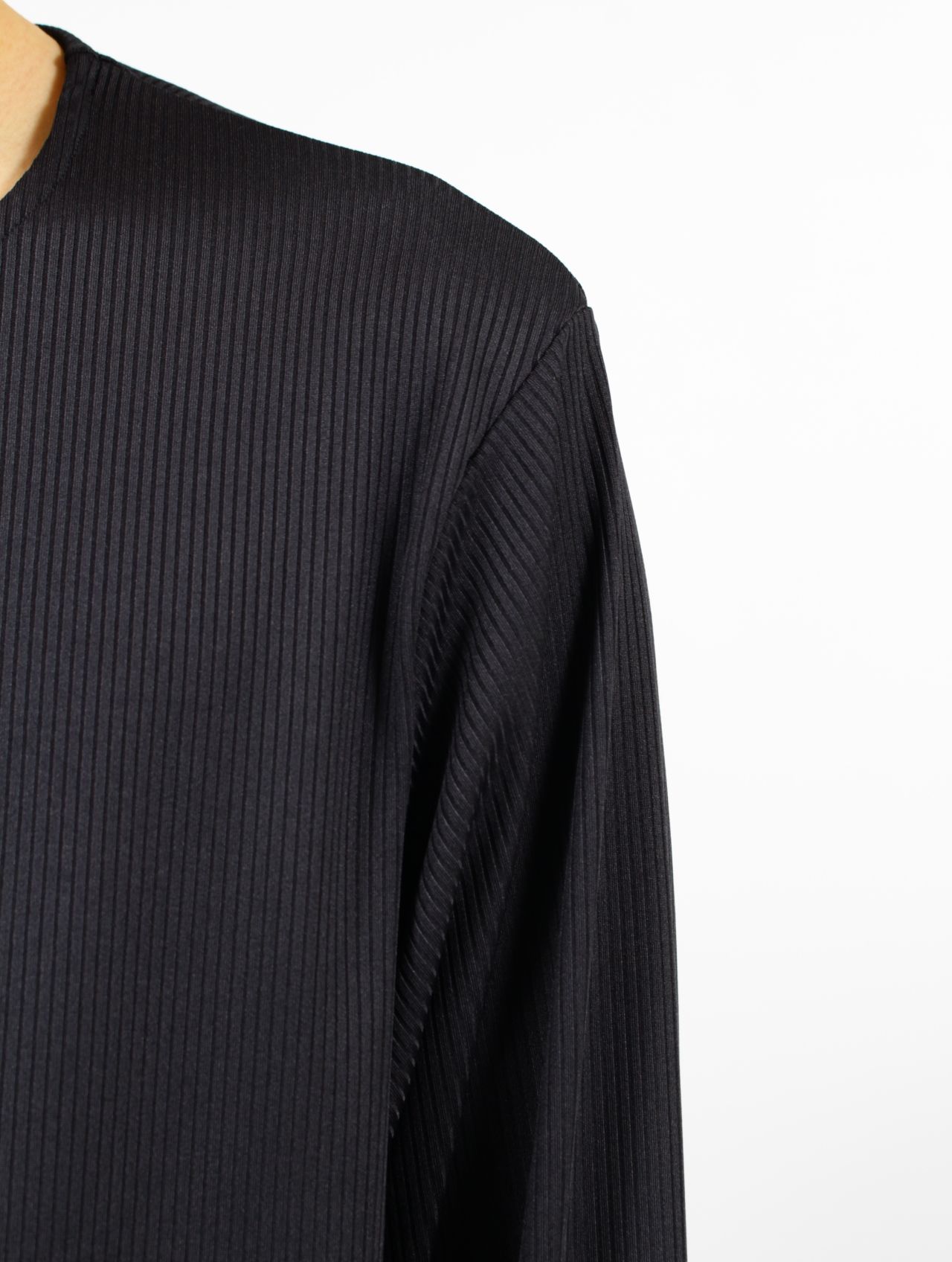 【25SS】アクア リブ ベース レイヤー 接触冷感 ロングスリーブ トップス / AQUA RIB BASE LATER LTS / ブラック