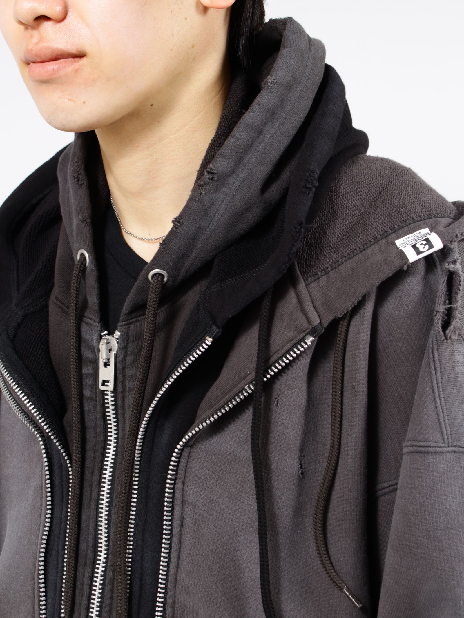 【26SS】トリプル レイヤード パーカー / TRIPLE LAYERED PK / ブラック