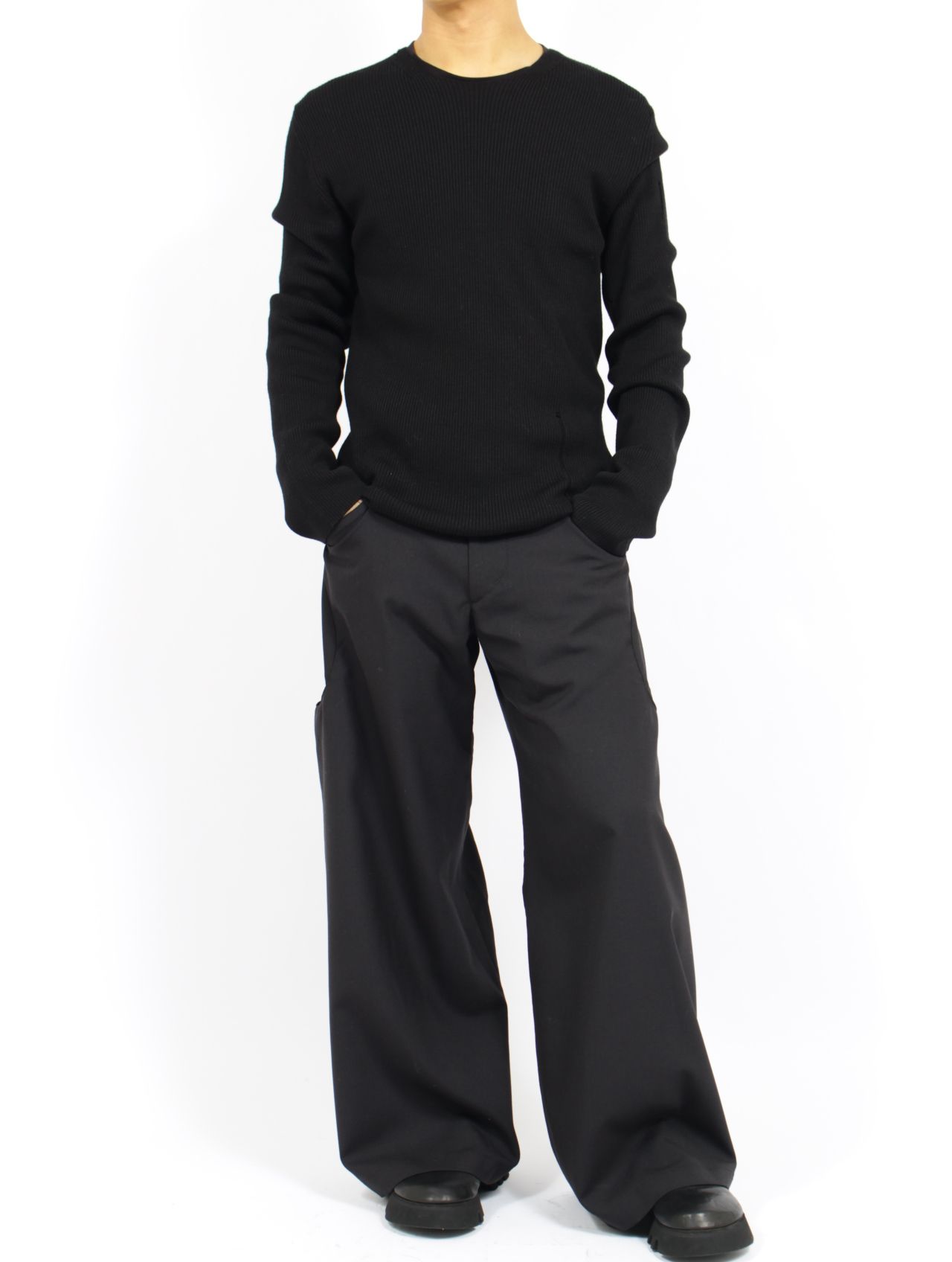 【26SS】サブ オン ウール トラウザーズ / SUB ONG WOOL TRS / ブラック