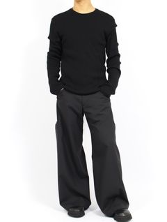 【26SS】サブ オン ウール トラウザーズ / SUB ONG WOOL TRS / ブラック