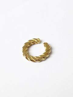 プレス加工 イヤーカフ イヤリング / ゴールド