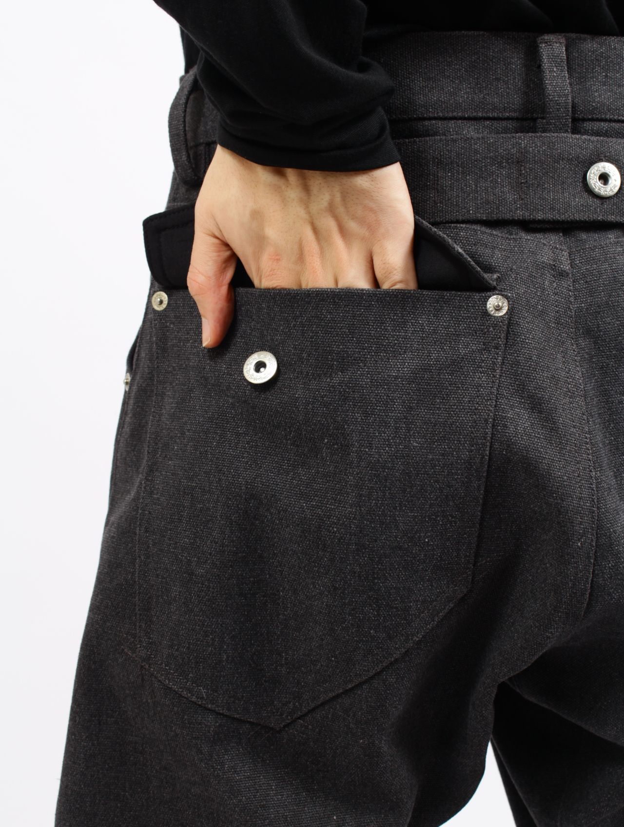 【26SS】 3D バック アジャスト デニム パンツ / 3D BACK ADJUST DENIM PANTS / ダークグレー