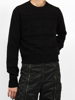 【25SS】クロス タイト ニット / CROSS TITE KNIT / ブラック