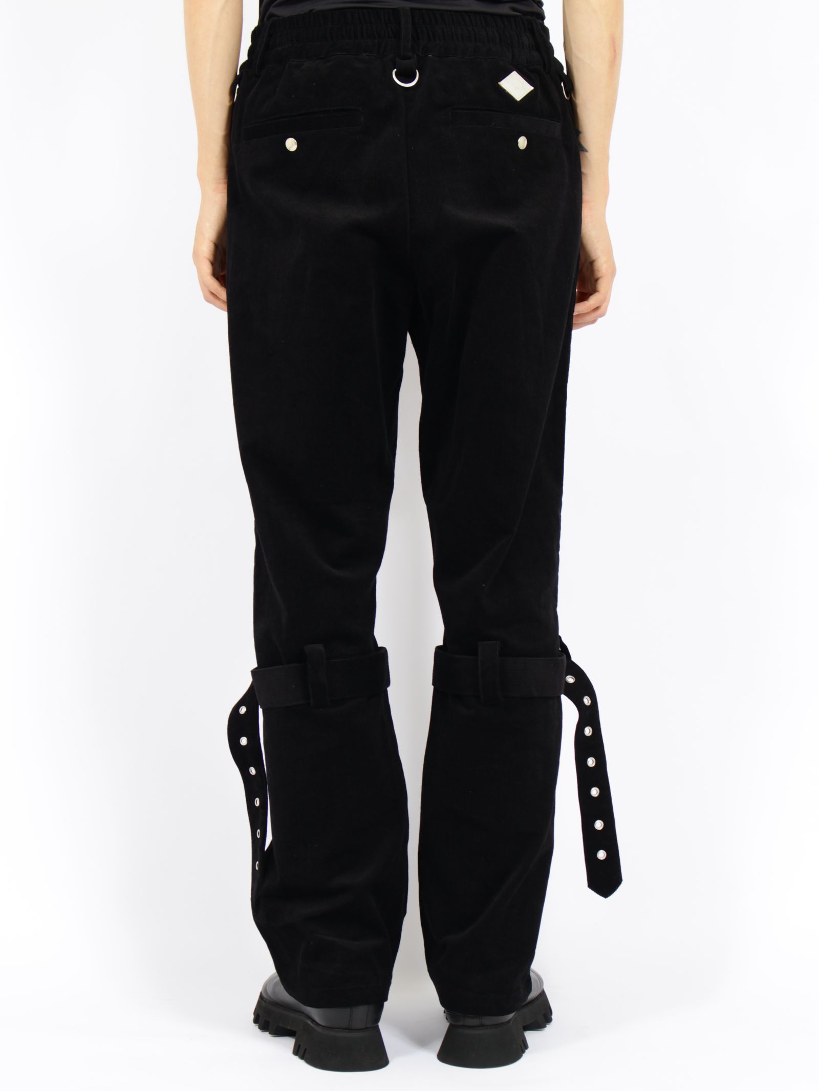 【26AW】コットン コーデュロイ ボンデージ イージー トラウザーズ パンツ / COTTON CORDUROY BONDAGE EASY TROUSERS / ブラック