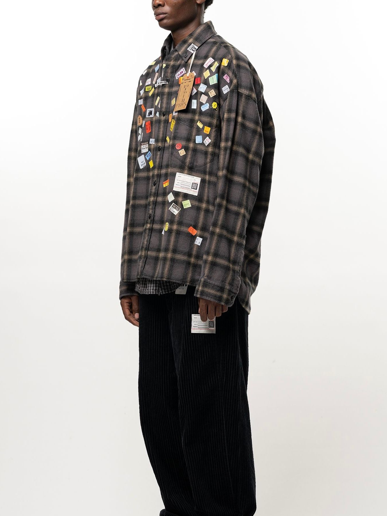 【26AW】 プライス ステッカー チェック シャツ / PRICE STICKER CHECK SH / ブラウン