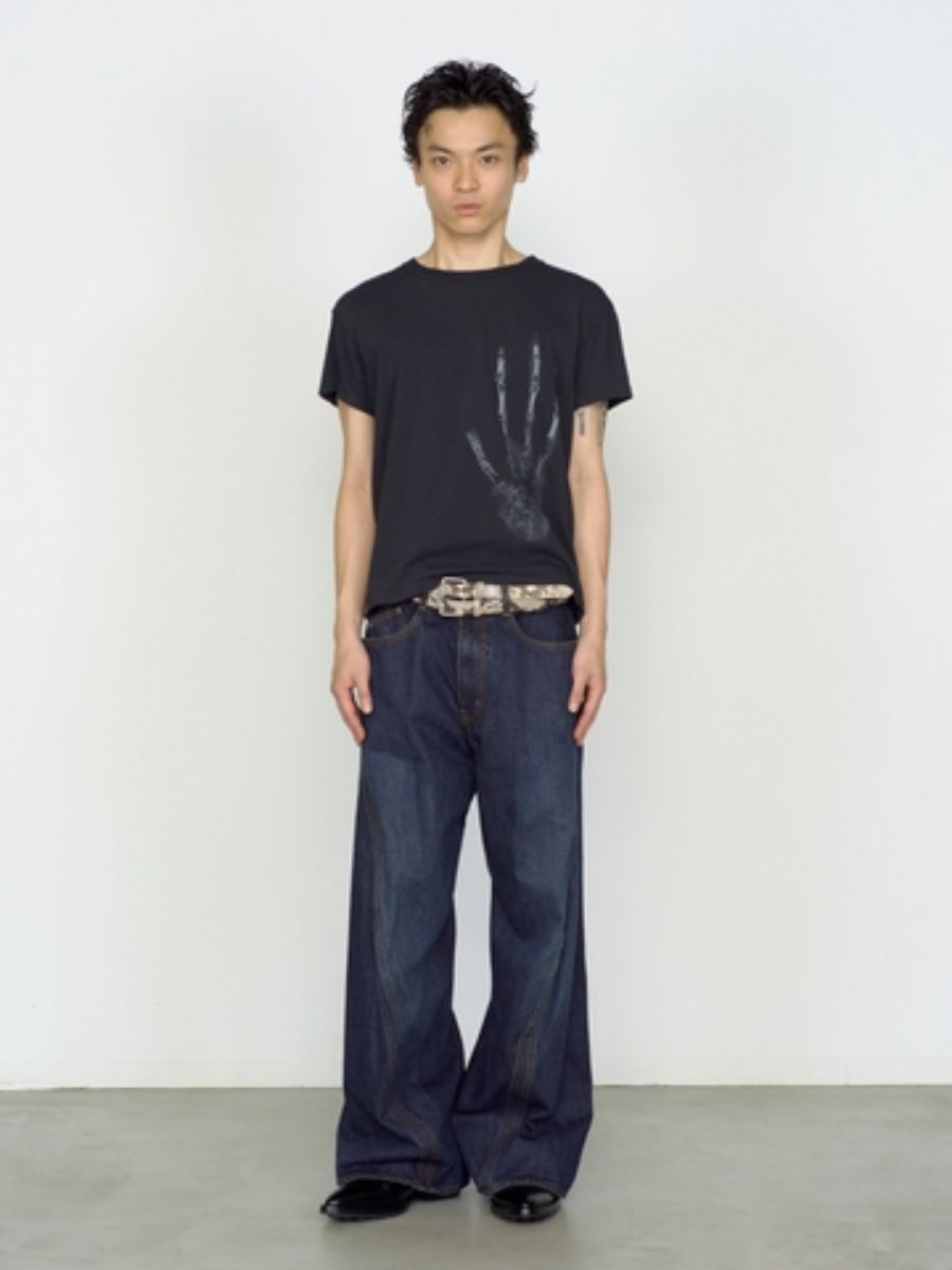 "ハンド エックスレイ" Tシャツ 半袖 カットソー / ”HAND X-RAY” T-SHIRT / FADED BLACK (フェードブラック)