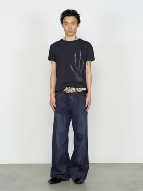 "ハンド エックスレイ" Tシャツ 半袖 カットソー / ”HAND X-RAY” T-SHIRT / FADED BLACK (フェードブラック)