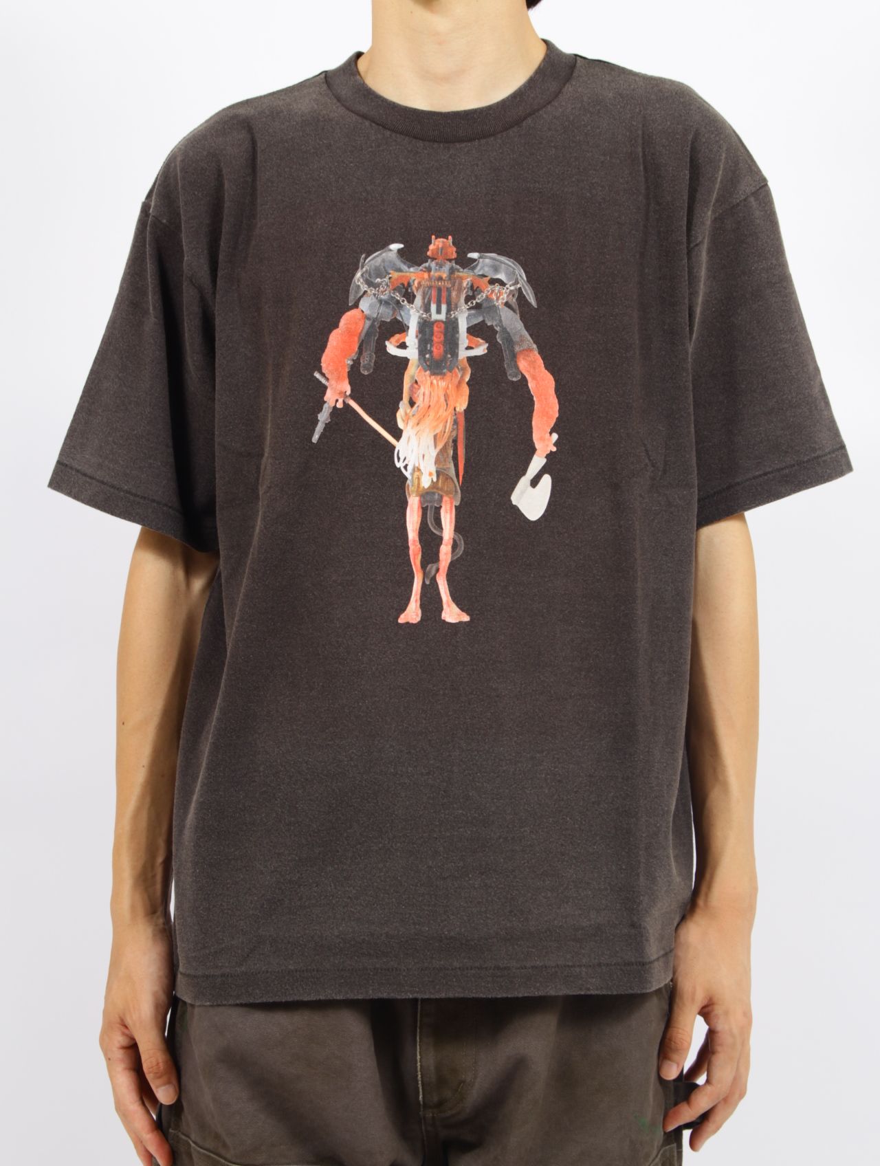kotohayokozawa アシンメトリック半袖Tシャツ semoh - 【25AW】Hiroki Tsukuda ロボット グラフィック Tシャツ