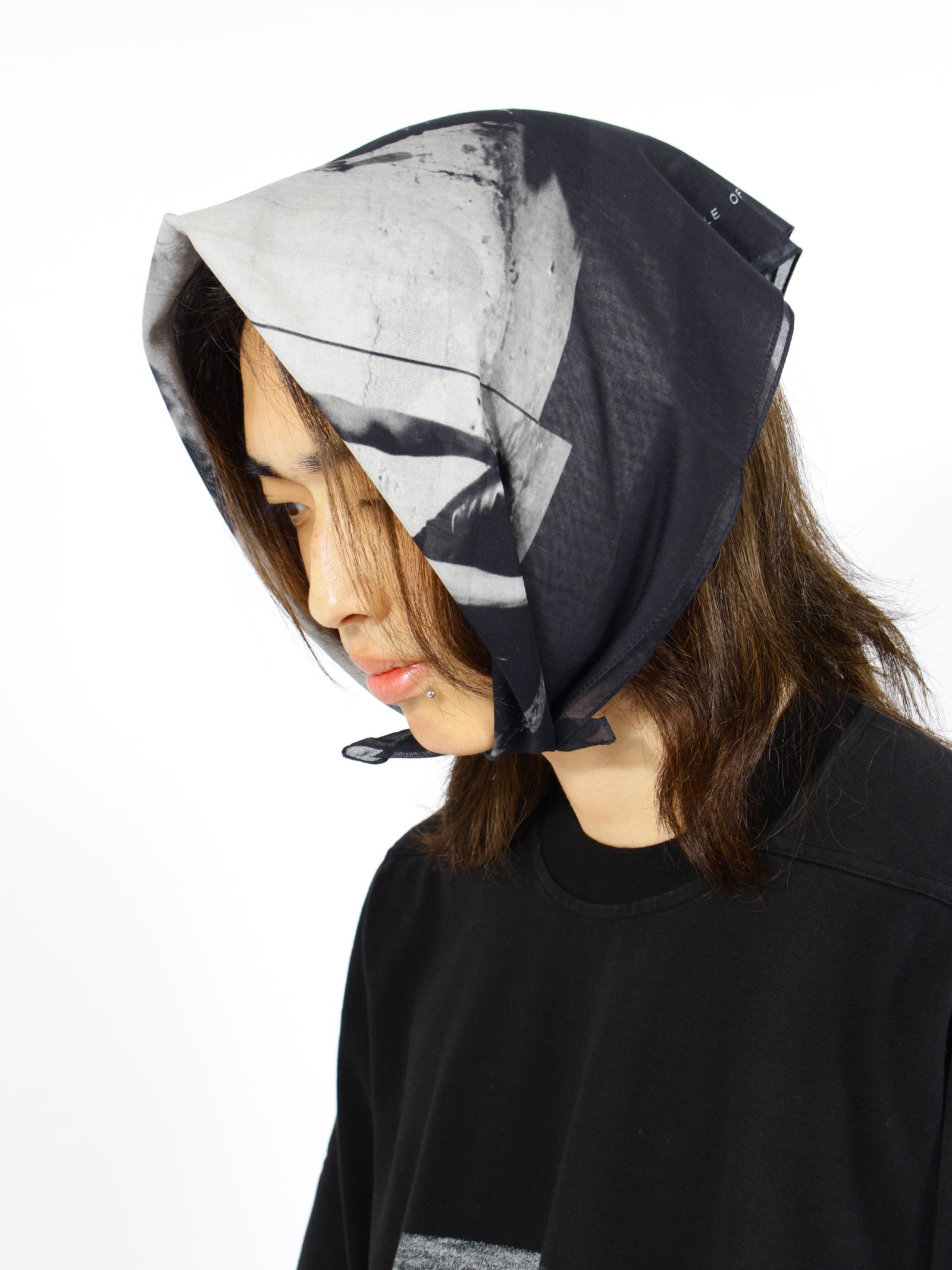 【26SS】バンダナ / BANDANA / ブラック×ミルク