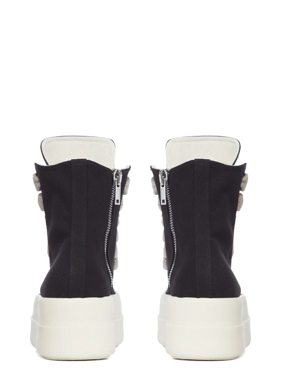 【26SS】メガバンパー ジャンボレース スニークス ハイカット スニーカー / MEGA BUMPER JUMBOLACE SNEAKS / ブラック × ホワイト