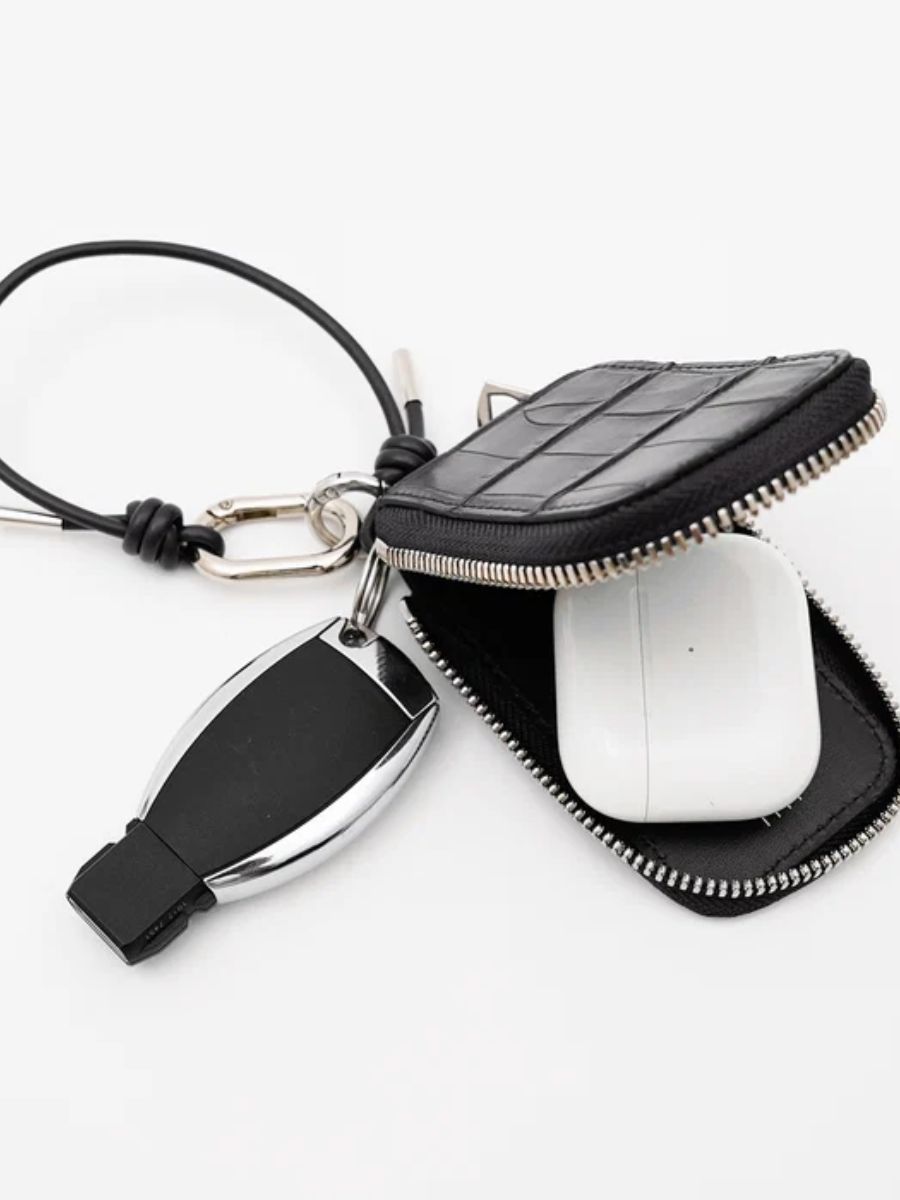クリスティ スマート ケース スリム キーケース クロコダイルレザー / CRISTY SMART CASE CROCO / ブラック