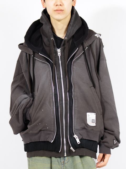 【26SS】トリプル レイヤード パーカー / TRIPLE LAYERED PK / ブラック