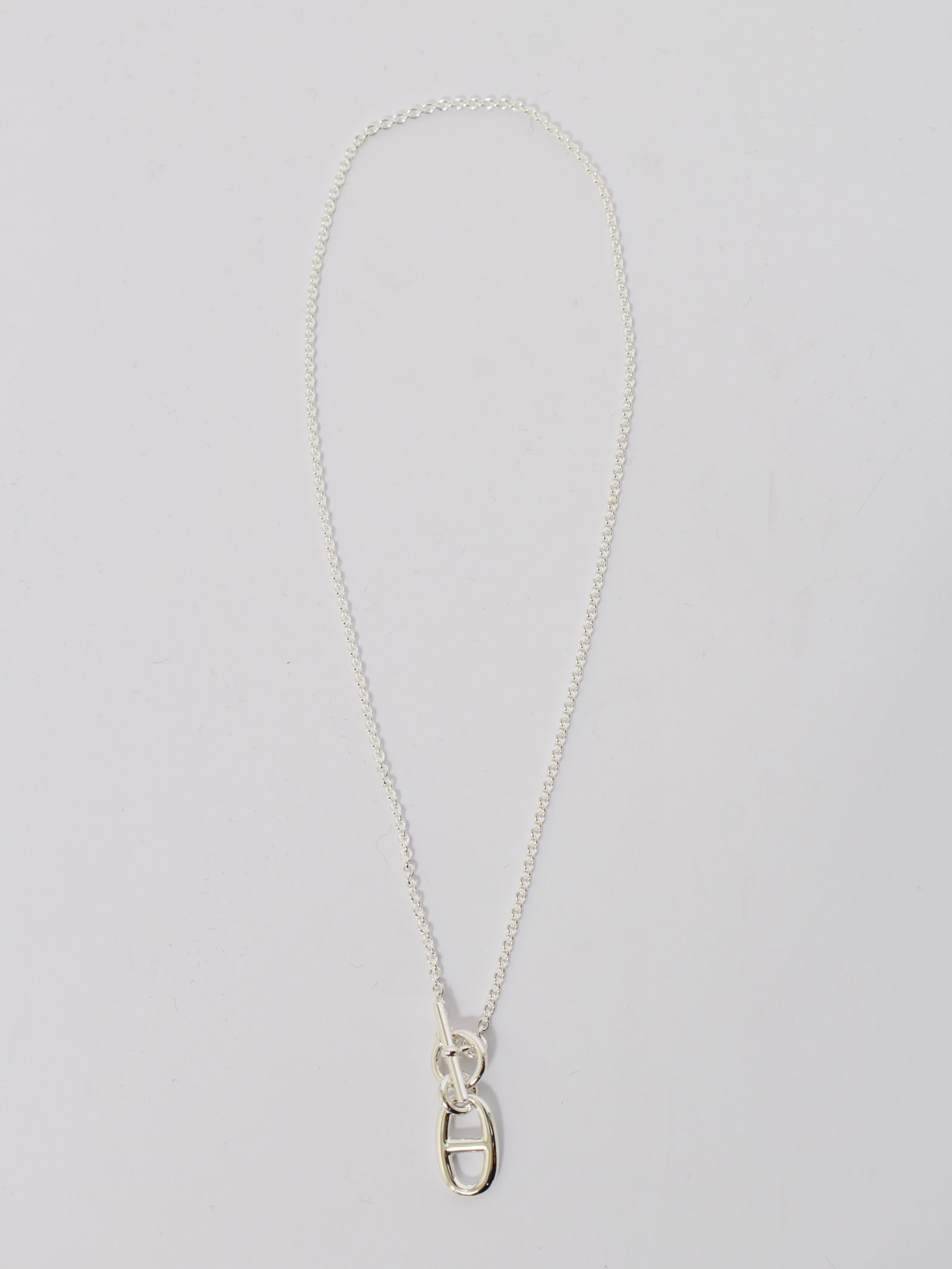 【HERMES】シェーヌダンクル アミュレット ネックレス シルバー925 / CHAINE DANCRE AMULET / シルバー
