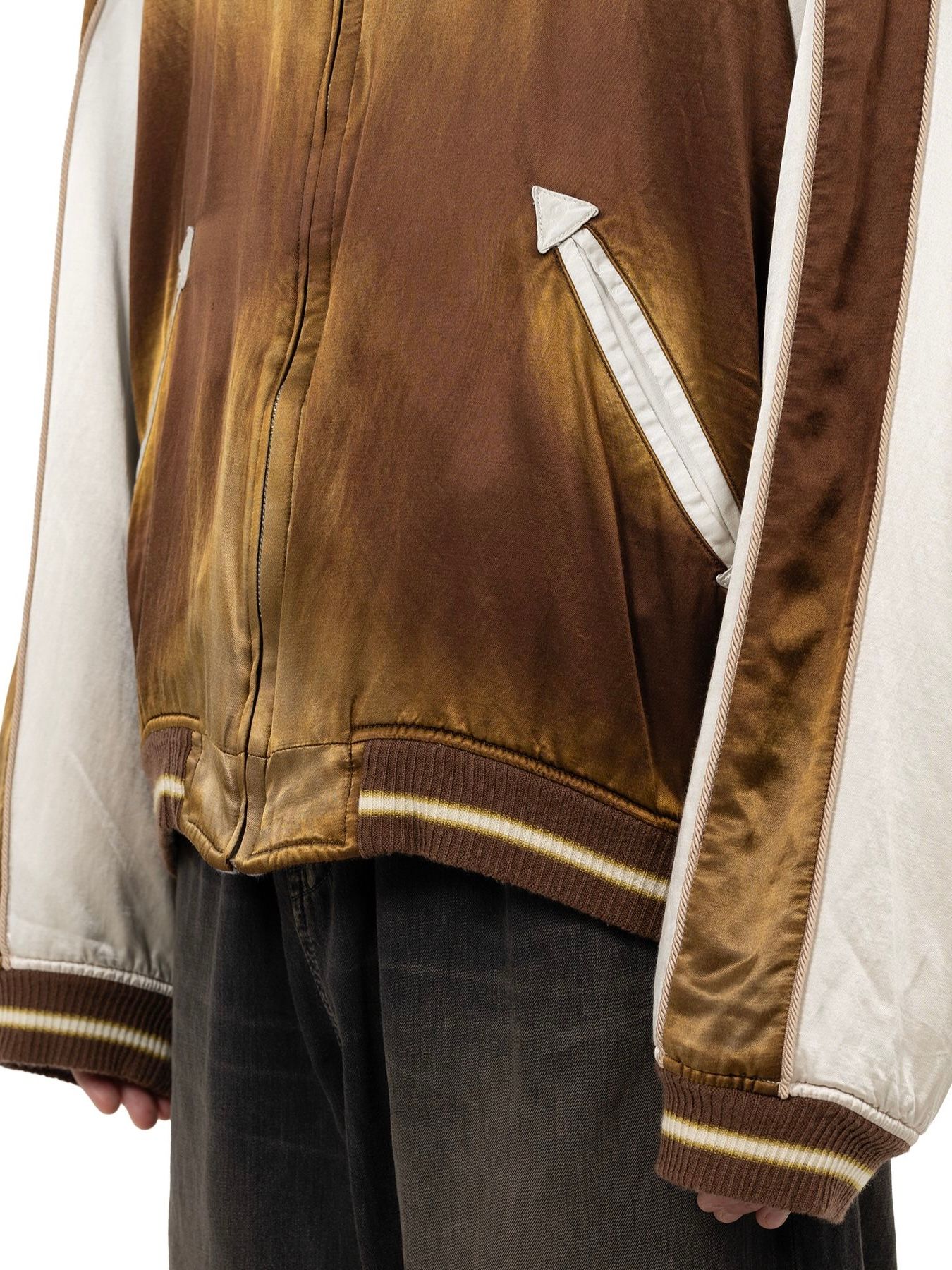 【25AW】リバーシブル フーディー レイヤード スーベニア ジャケット / SOUVENIR JACKET / ブラウン