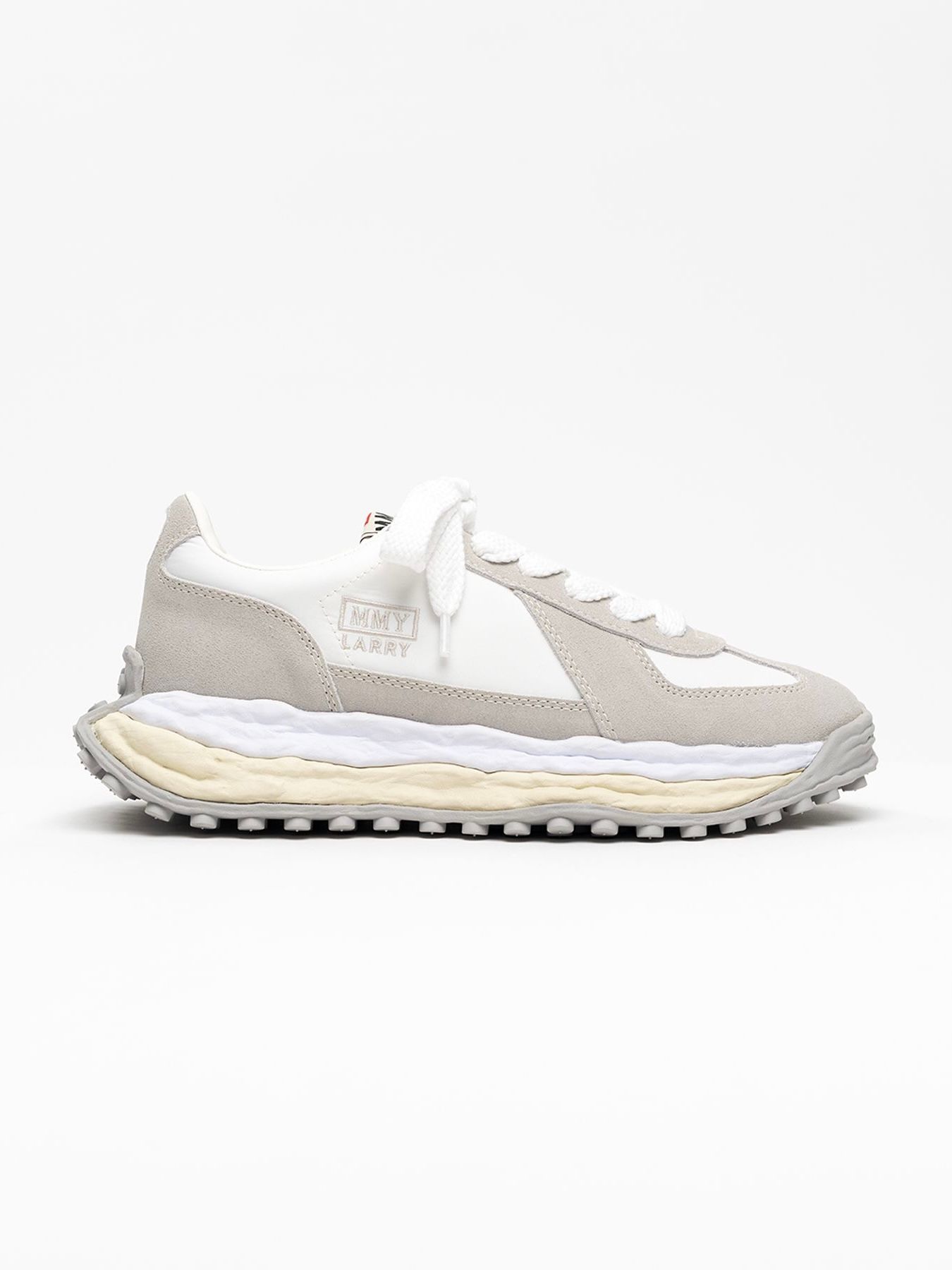 【26AW】 ラリー オリジナルソール ミックスマテリアル ローカットスニーカー / "LARRY" OG Sole Mix Material Low-top Sneakers / ホワイト
