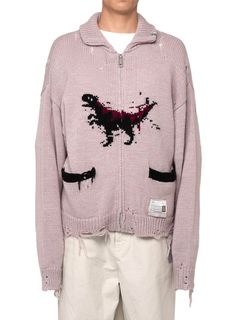 【24AW】ダイナソー ニット カーディガン / DINOSOUR KNIT CD / ピンク