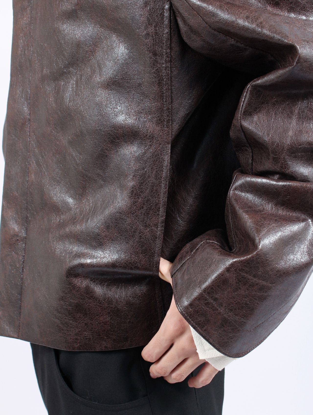 【25AW】 ヴィーガン レザー キーン ジャケット / KEANE JACKET / ダークテック（ブラウン）