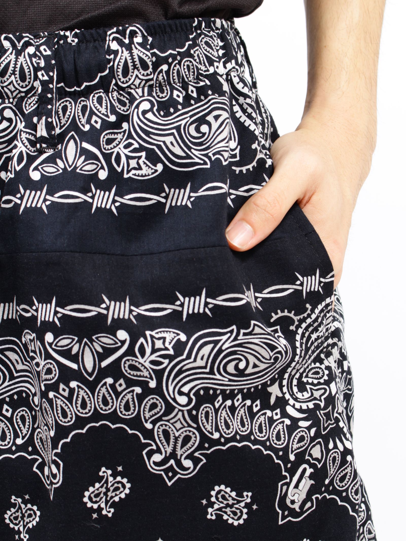 【26SS】バンダナ パンツ / BANDANA TROUSERS / ブラック